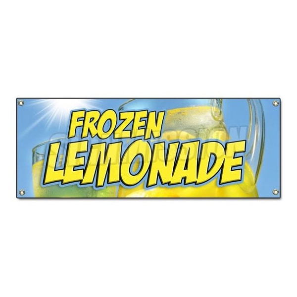 Signmission FROZEN LEMONADE BANNER SIGN slushie smoothie lemonade sugar sweet carnival B-Frozen Lemonade - main